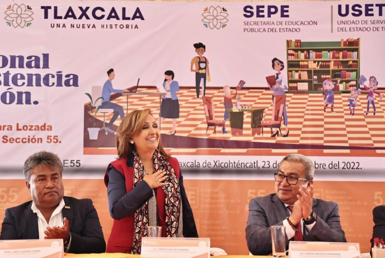 RECONOCE GOBERNADORA LORENA CUÉLLAR LABOR DE PERSONAL DE APOYO Y ASISTENCIA A LA EDUCACIÓN DE LA SECCIÓN 55 DEL SNTE