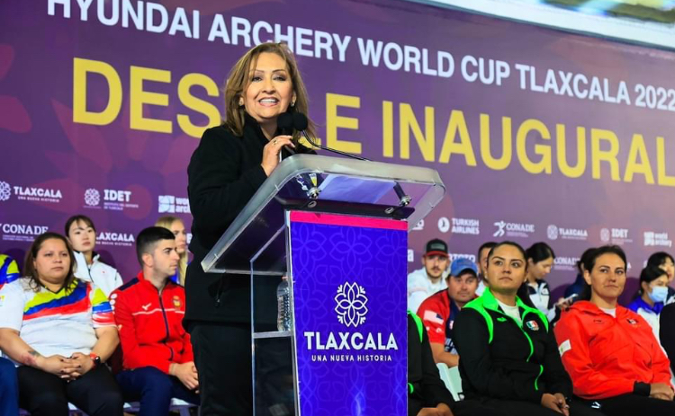 INAUGURÓ GOBERNADORA LORENA CUÉLLAR COPA DEL MUNDO DE TIRO CON ARCO TLAXCALA 2022