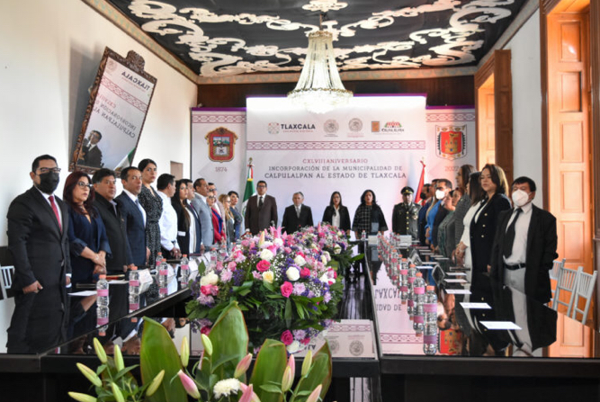 CONMEMORA CONGRESO 148 ANIVERSARIO DE LA INCORPORACIÓN DE CALPULALPAN AL TERRITORIO TLAXCALTECA
