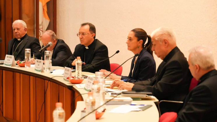 ES IMPORTANTE QUE LAS IGLESIAS TAMBIÉN APOYEN EN LA ATENCIÓN A LAS CAUSAS: CLAUDIA SHEINBAUM SE REÚNE CON REPRESENTANTES DEL EPISCOPADO MEXICANO