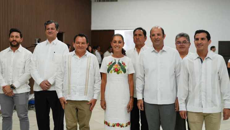 CLAUDIA SHEINBAUM Y JOAQUÍN ‘HUACHO’’ DÍAZ MENA PRESENTAN ‘’RENACIMIENTO MAYA’’ ANTE EMPRESARIOS Y EMPRESARIAS DE YUCATÁN