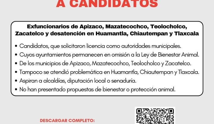 CANDIDATOS QUE COMO FUNCIONARIOS NOCUMPLIERON CON LA LEY DE BIENESTAR ANIMAL