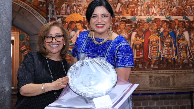 Concluye la restauración del mural Historia de Tlaxcala y sus aportaciones a la Mexicanidad, de Desiderio Hernández Xochitiotzin