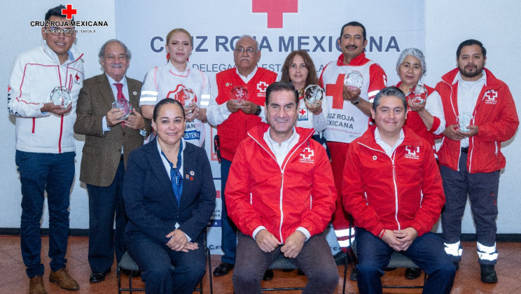 La Cruz Roja Mexicana Delegación Estatal Tlaxcala destaca logros y reconoce a su voluntariado