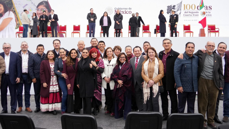 PRESENTE GOBERNADORA EN MENSAJE DE CIEN DÍAS DE PRESIDENTA CLAUDIA SHEINBAUM