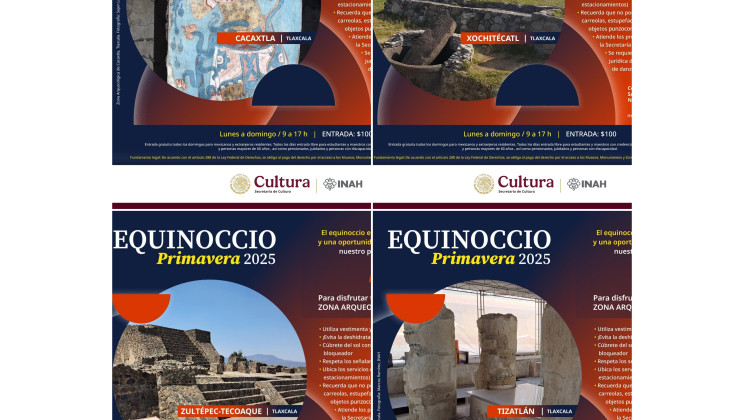 INAH en Tlaxcala aplica el Operativo Equinoccio de Primavera con protocolos de seguridad para recibir a miles de visitantes a las zonas arqueológicas