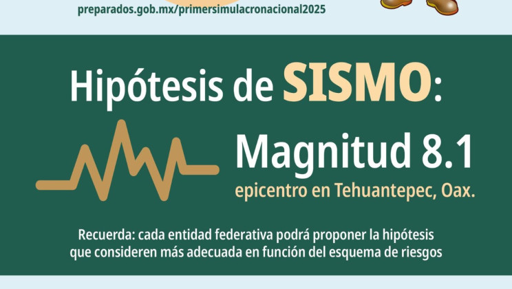 INVITA CEPC A PARTICIPAR EN EL PRIMER SIMULACRO NACIONAL 2025