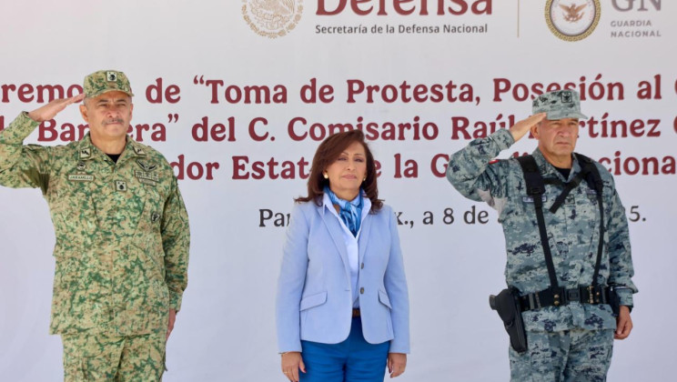ASISTE GOBERNADORA A TOMA DE PROTESTA DEL NUEVO COORDINADOR DE LA GUARDIA NACIONAL