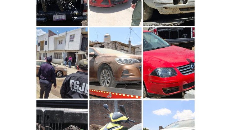 ASEGURA FGJE CINCO VEHÍCULOS, CINCO MOTOCICLETAS Y CUATRO MOTORES DURANTE CATEO EN CHIAUTEMPAN