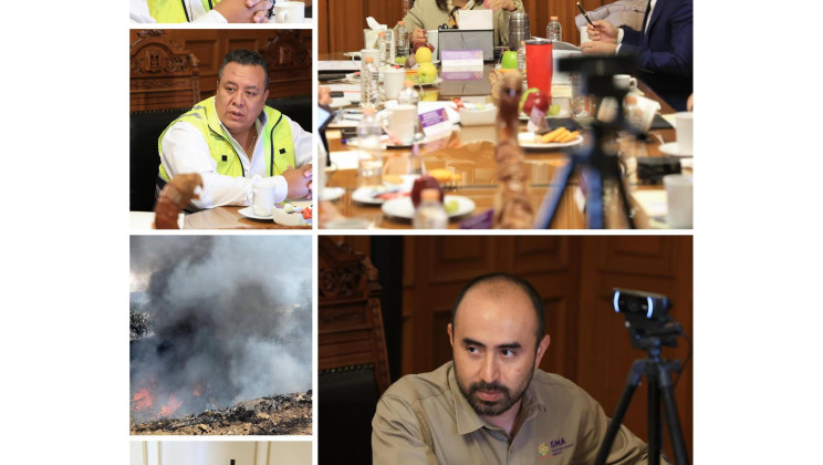 ENCABEZA GOBERNADORA LORENA CUÉLLAR MESA DE ATENCIÓN DE INCENDIOS