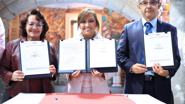 FIRMAN GOBIERNOS FEDERAL Y ESTATAL CONVENIO PARA CONSTRUCCIÓN DE LA UNIVERSIDAD NACIONAL ROSARIO CASTELLANOS EN TLAXCALA