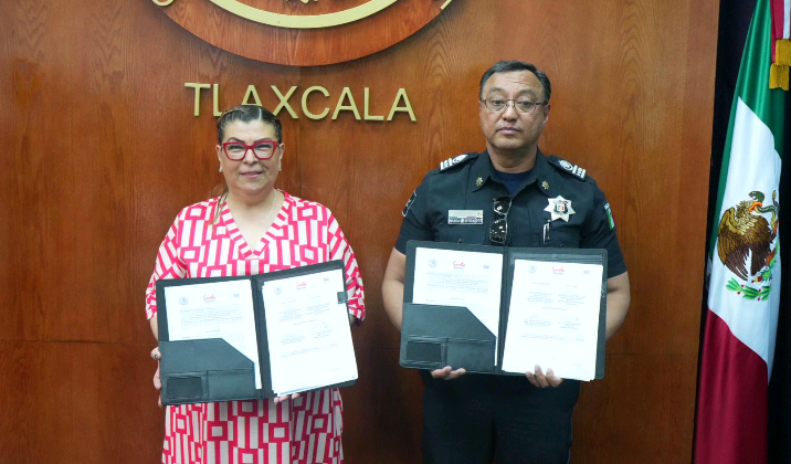 Firma Sandra Aguilar convenio con la Secretaría de Seguridad Ciudadana