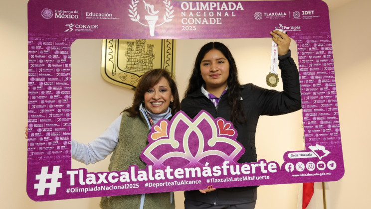 RECONOCE GOBERNADORA A NATALIA PADILLA POR SU MEDALLA DE ORO EN OLIMPIADA NACIONAL