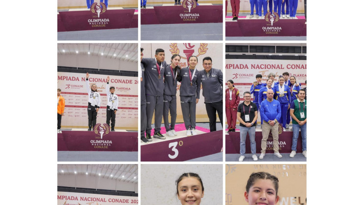 TLAXCALA SUBE AL PODIO EN EL SEGUNDO DÍA DE GIMNASIA DE TRAMPOLÍN EN LA OLIMPIADA NACIONAL CONADE 2025