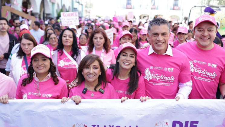 CON “CAMINATA ROSA”, TLAXCALA REFRENDA COMPROMISO CON LA SALUD INTEGRAL DE LAS MUJERES