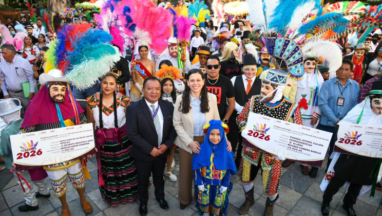 GOBIERNO DEL ESTADO FORTALECE TRADICIÓN DEL CARNAVAL TLAXCALA 2026 CON APOYO A CAMADAS DE HUEHUES