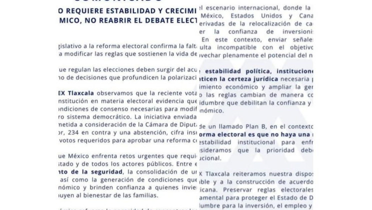 México necesita estabilidad, certeza y crecimiento económico.