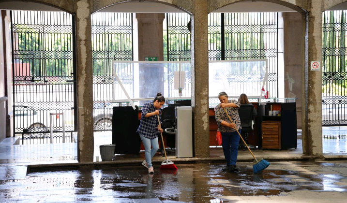 Congreso del Estado registra afectaciones por intensa lluvia